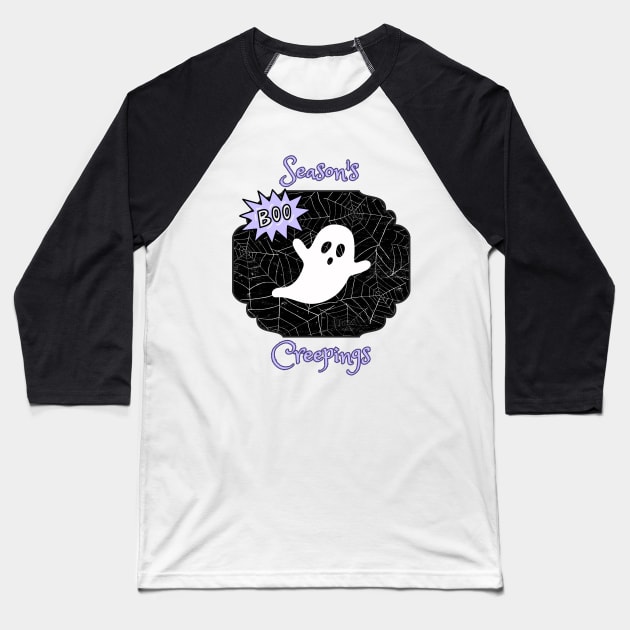 Season's Creepings Baseball T-Shirt by AlphabetArmy